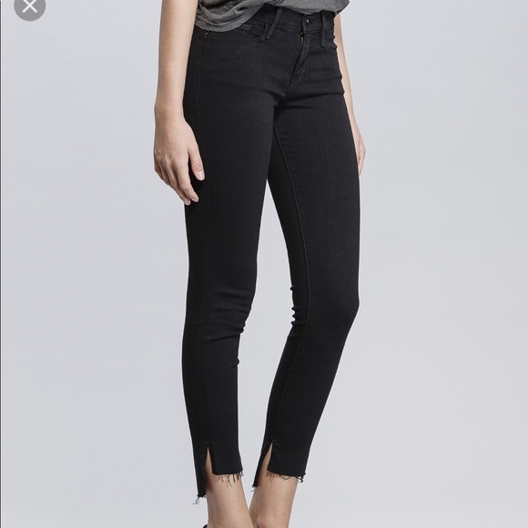 black step hem jeans